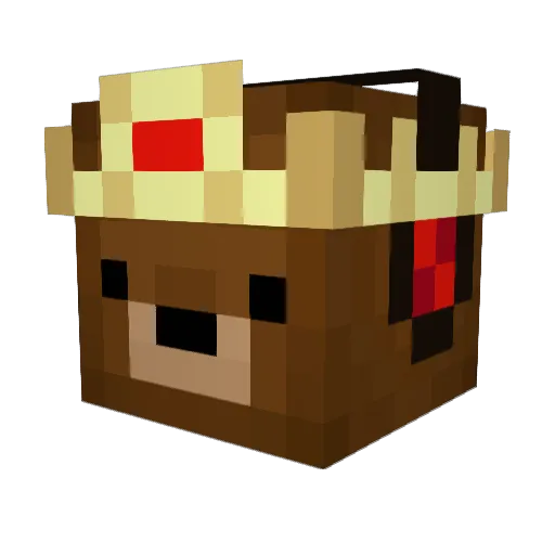 Tedventure Minecraft avatar head, 3D render