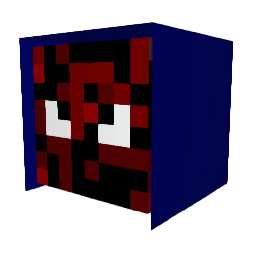 TedyAndreas Minecraft avatar head, 3D render