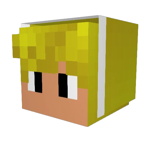 TedyMZ Minecraft avatar head, 3D render