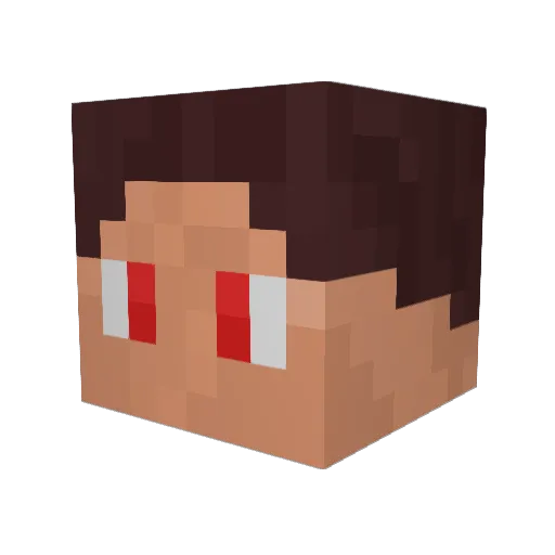 Tedyas Minecraft avatar head, 3D render