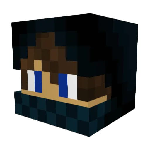 TeeDavey Minecraft avatar head, 3D render