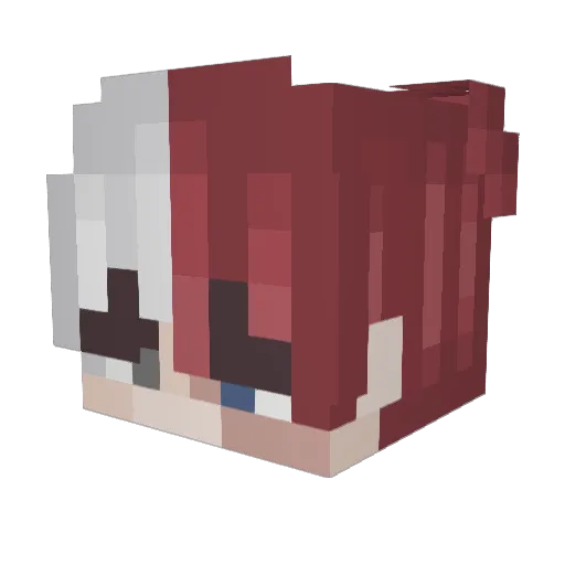 TeeFoxy Minecraft avatar head, 3D render