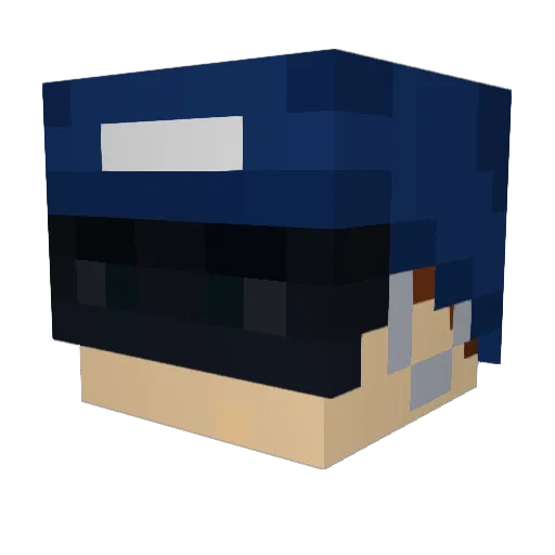 TeeGeethe37th Minecraft avatar head, 3D render