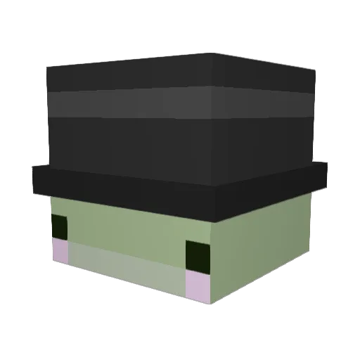 TeeHeeCad Minecraft avatar head, 3D render