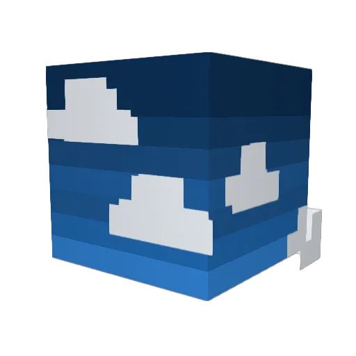 TeeHeeGlow Minecraft avatar head, 3D render