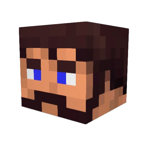TeeKay26 Minecraft avatar head, 3D render