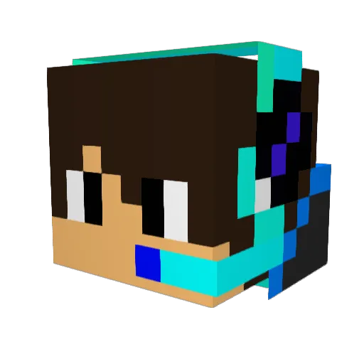 TeeKayLEVRAI Minecraft avatar head, 3D render