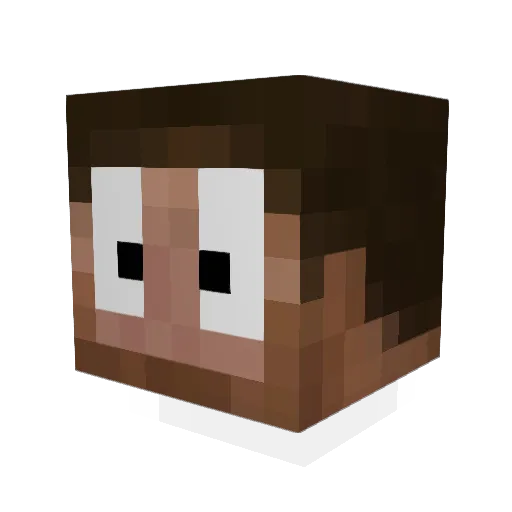 TeeKayOfficial Minecraft avatar head, 3D render