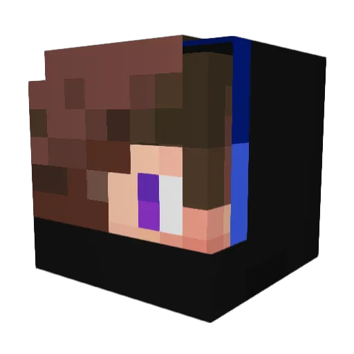 TeeZ50 Minecraft avatar head, 3D render