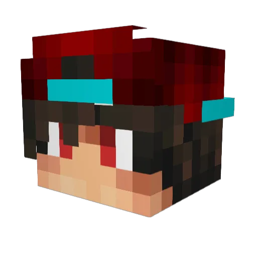Tee_Faket_YT Minecraft avatar head, 3D render