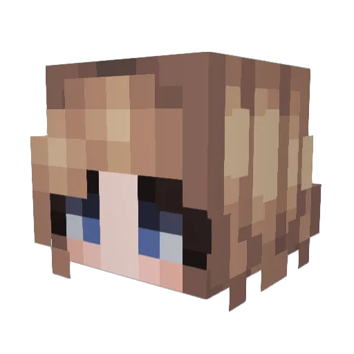 Teebacon Minecraft avatar head, 3D render
