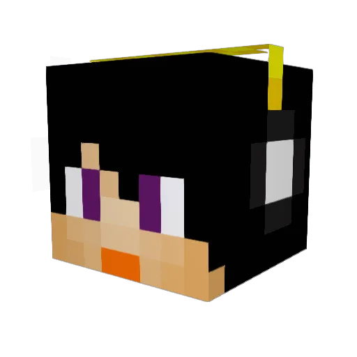TeeeJey Minecraft avatar head, 3D render