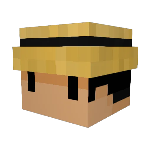 Teefx Minecraft avatar head, 3D render