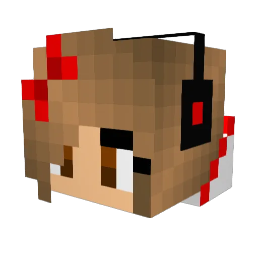 Teegious Minecraft avatar head, 3D render