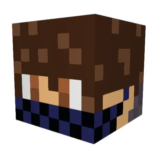 Teegzs Minecraft avatar head, 3D render