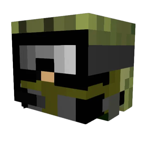 Teehee06 Minecraft avatar head, 3D render