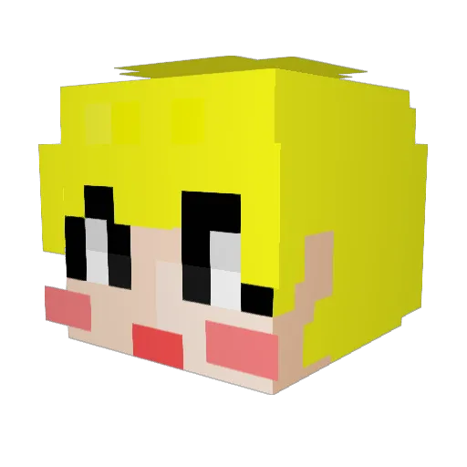 Teemobug Minecraft avatar head, 3D render