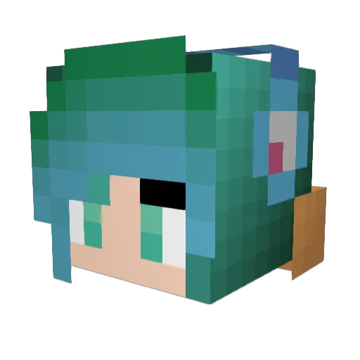 Teemokun Minecraft avatar head, 3D render