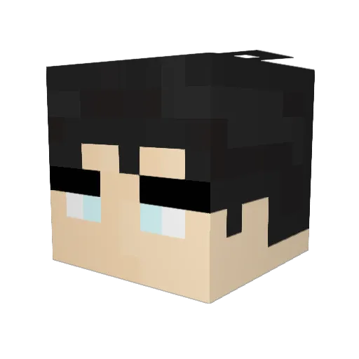 TeemuChan Minecraft avatar head, 3D render