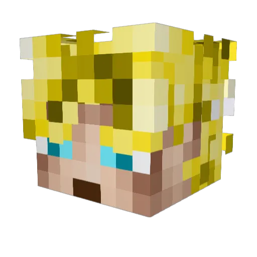 Teemz Minecraft avatar head, 3D render
