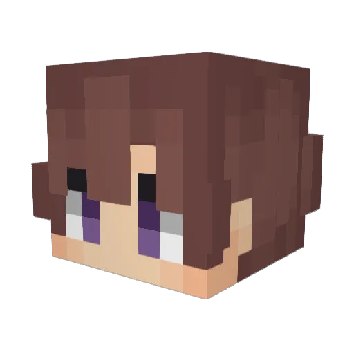 Teen1x Minecraft avatar head, 3D render