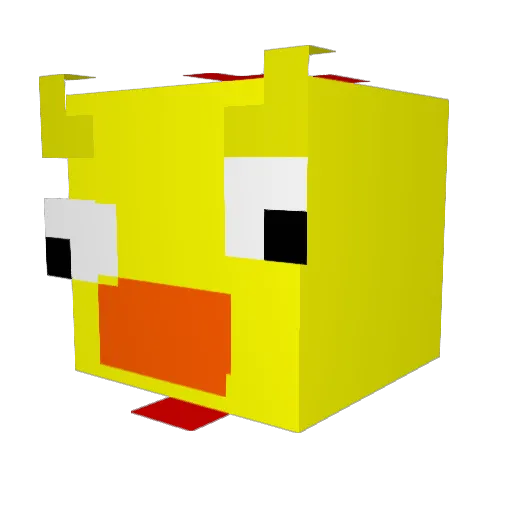 TeenPisklak Minecraft avatar head, 3D render