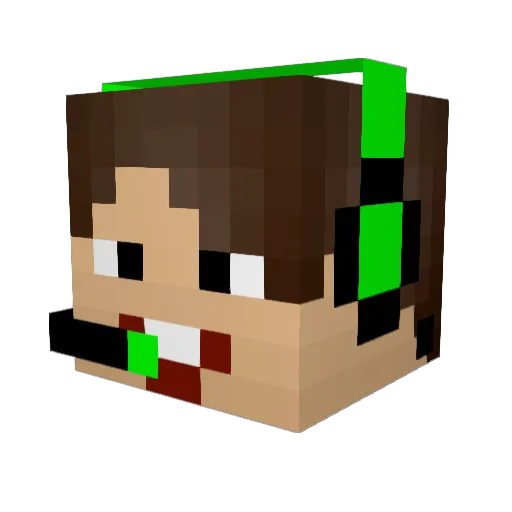 Teen_Gaming Minecraft avatar head, 3D render
