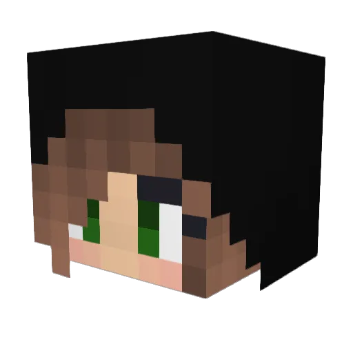 Teenies Minecraft avatar head, 3D render