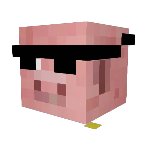Teennispallo Minecraft avatar head, 3D render