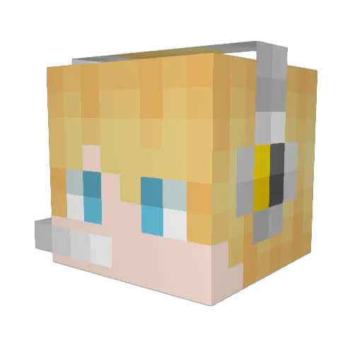 Teensio Minecraft avatar head, 3D render