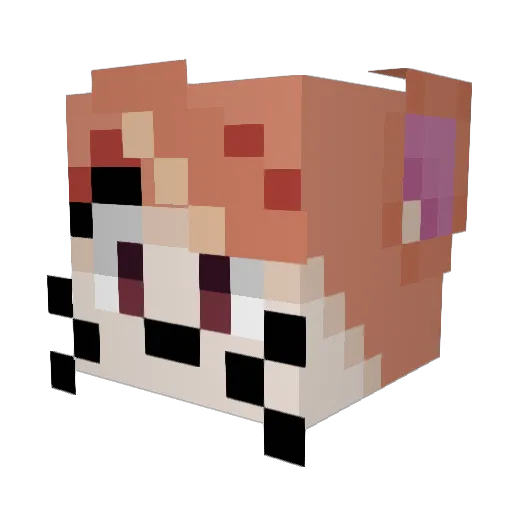 TeenyMousie Minecraft avatar head, 3D render