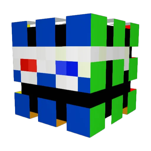 TeenyTom Minecraft avatar head, 3D render