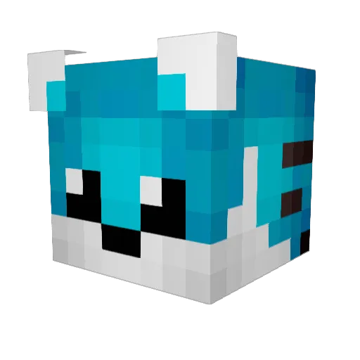 Teeom Minecraft avatar head, 3D render