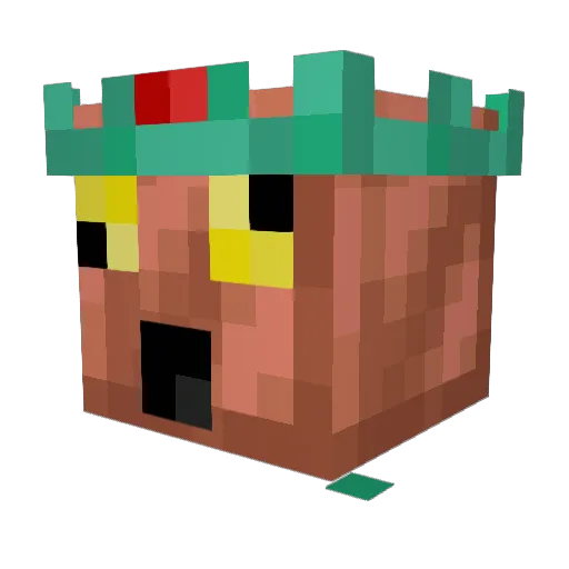 Teeron Minecraft avatar head, 3D render