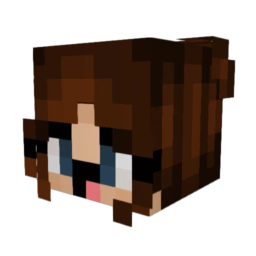 Teesily Minecraft avatar head, 3D render