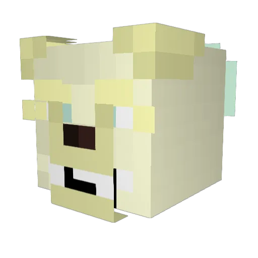 Teeths_ Minecraft avatar head, 3D render