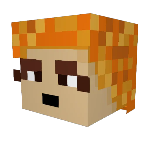 Teez33 Minecraft avatar head, 3D render