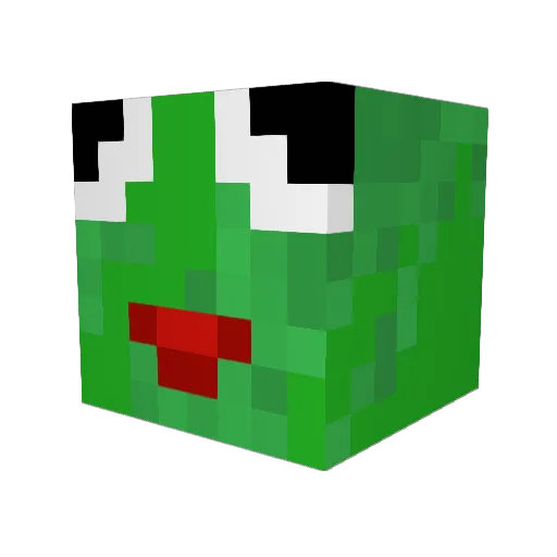 Teezymo Minecraft avatar head, 3D render