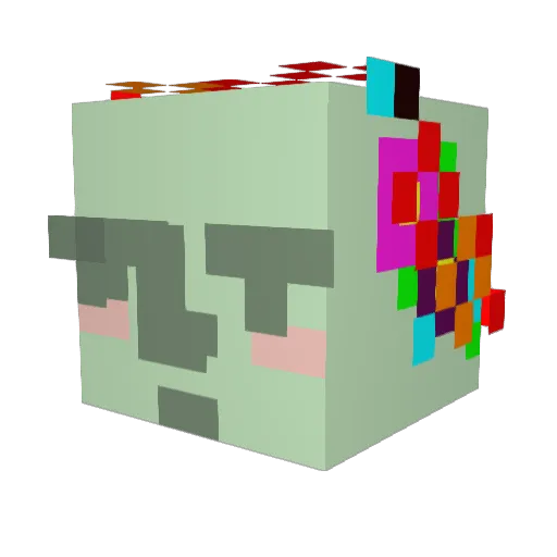 Tef89 Minecraft avatar head, 3D render