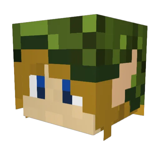 Tefferz Minecraft avatar head, 3D render
