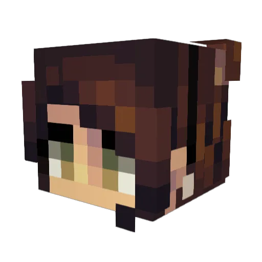 Teffny79 Minecraft avatar head, 3D render