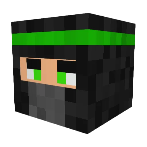 TeflonBilly Minecraft avatar head, 3D render