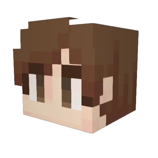 Tegadeth Minecraft avatar head, 3D render