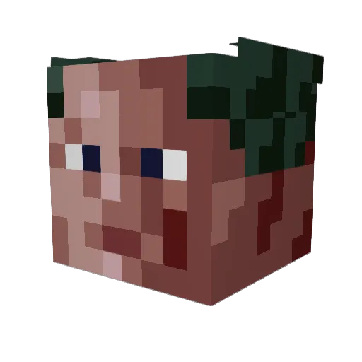 TegamerCat Minecraft avatar head, 3D render