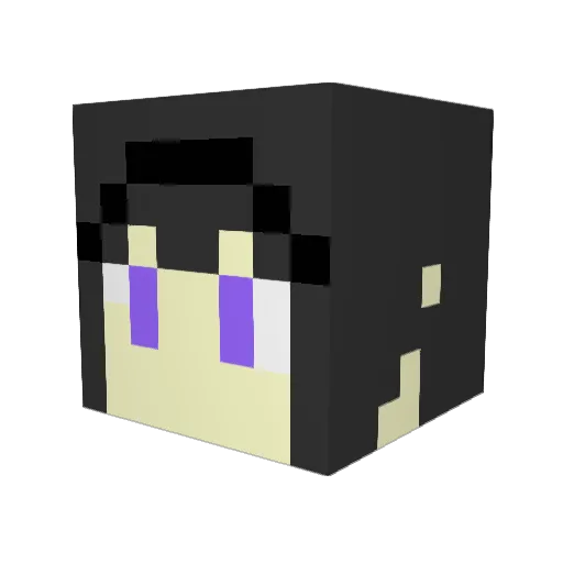 TeganMarie Minecraft avatar head, 3D render