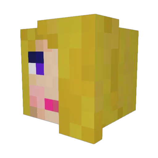 Tegana Minecraft avatar head, 3D render