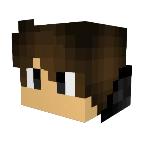 Teggerinio Minecraft avatar head, 3D render