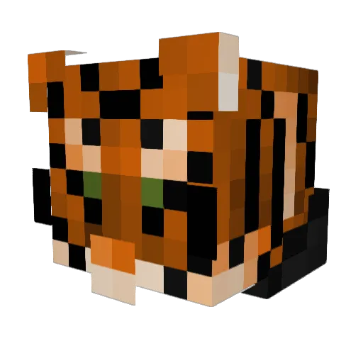 Tegraen Minecraft avatar head, 3D render