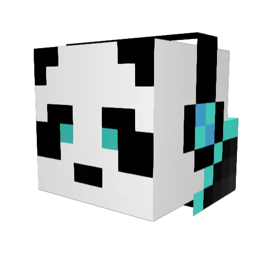 TehBluePanda Minecraft avatar head, 3D render