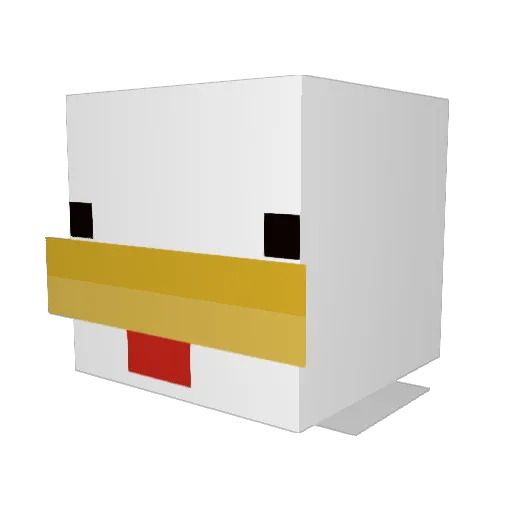 TehChicken Minecraft avatar head, 3D render